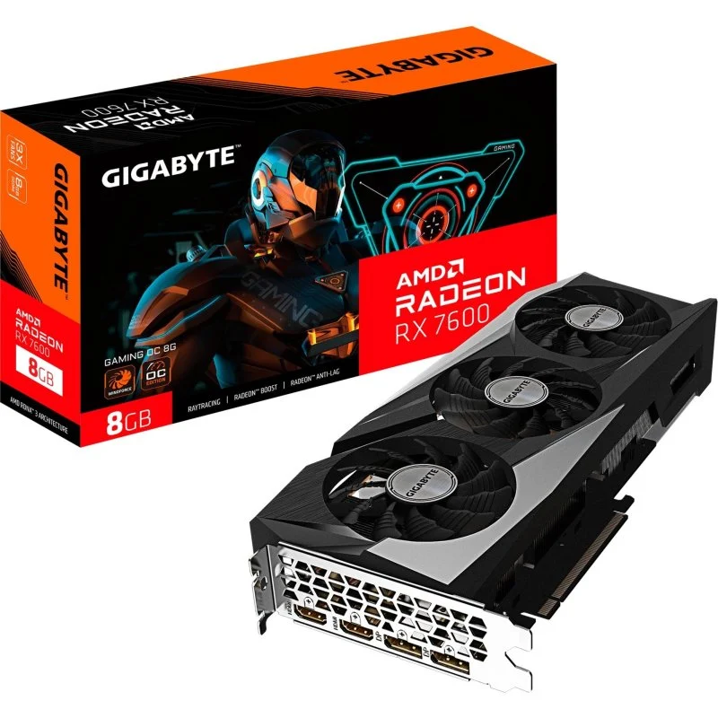 Placa Gráfica Gigabyte Radeon RX 7600 GAMING OC 8GB GDDR6