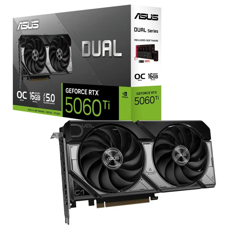 Placa Gráfica ASUS DUAL GeForce RTX 5060 Ti OC Edition 16GB GDDR7 Reflex 2 AI DLSS4