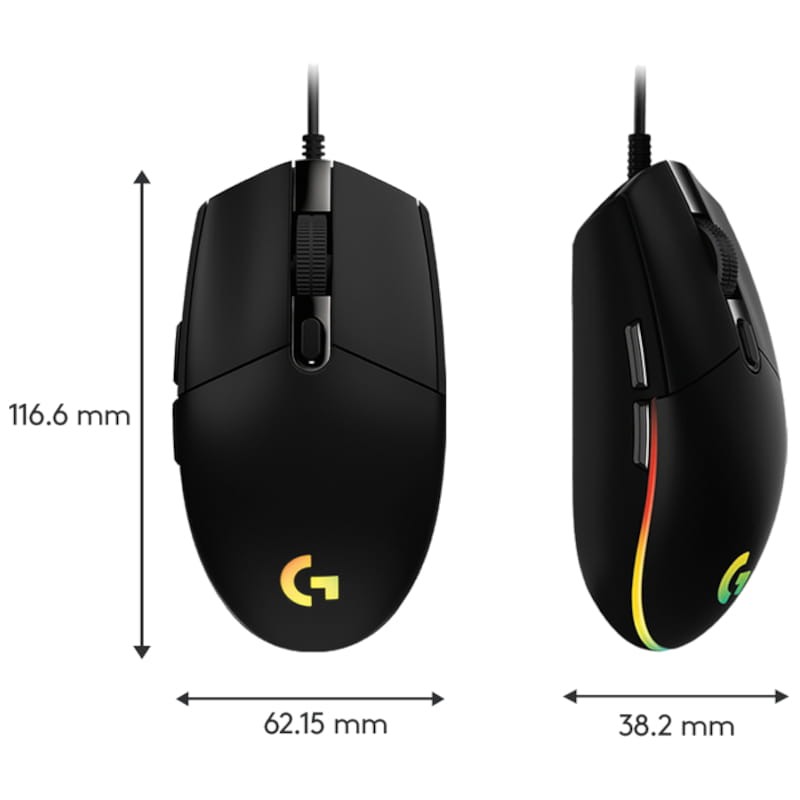 Rato Logitech G102 LightSync USB 8000 DPI Preto RGB 6 Botões - Image 5