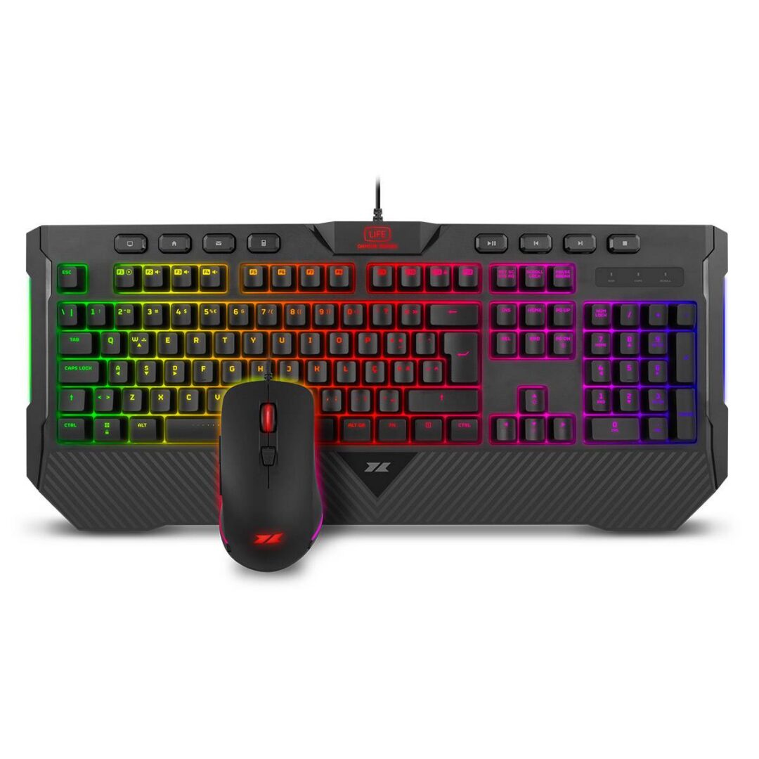 Conjunto Gaming RGB – Teclado Mecânico Híbrido + Rato 3200 DPI
