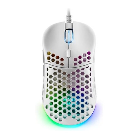 Rato Óptico Mars Gaming MM55 RGB 12800DPI Branco