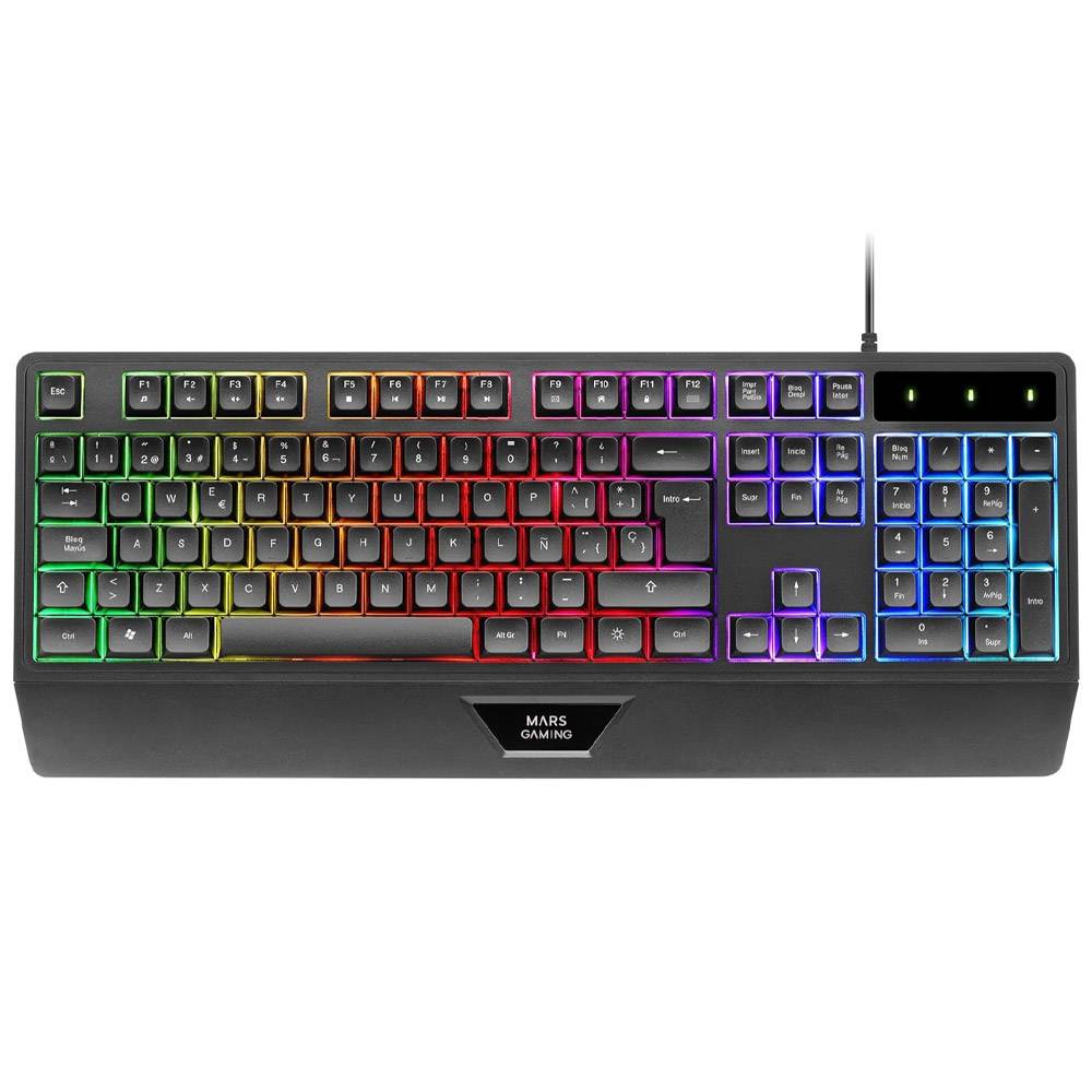 Teclado Mecânico Híbrido H-Mech Black Mars Gaming MK124 FRGB PT